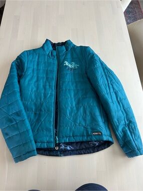 Kerrits Teal Quilted Reversible Equestrian Jacket